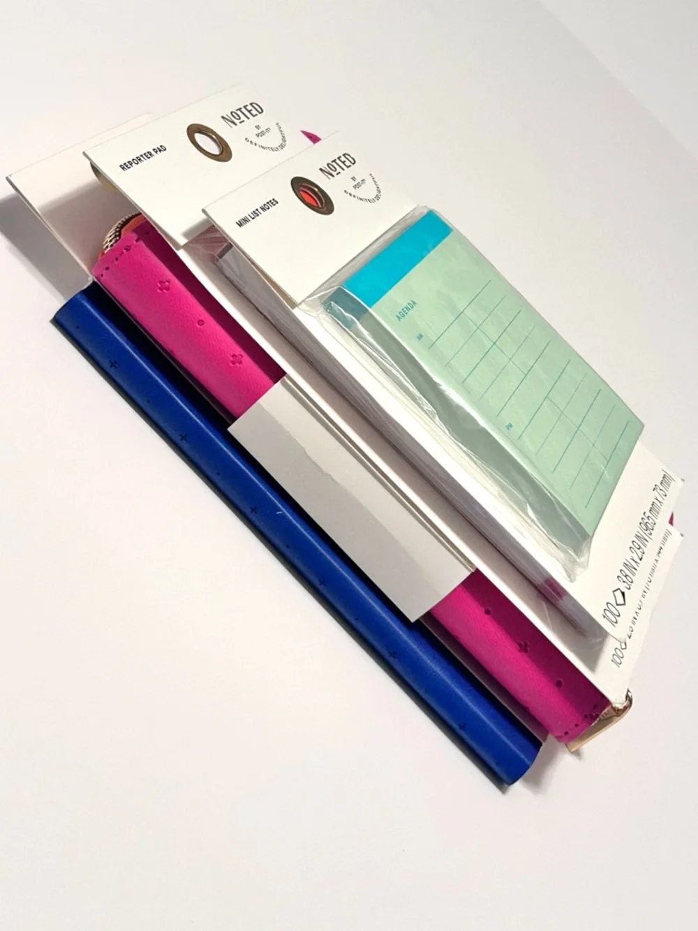 Noted By Post-It Office Set Pen Pouch, Notebook, Reporter Pad & Mini List Notes